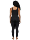 Shapies Full Length Bodysuit in black, back view