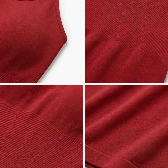 Shapies Shaping Dress in red, close-up detail