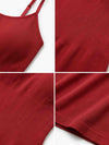 Shapies Shaping Dress in red, close-up detail