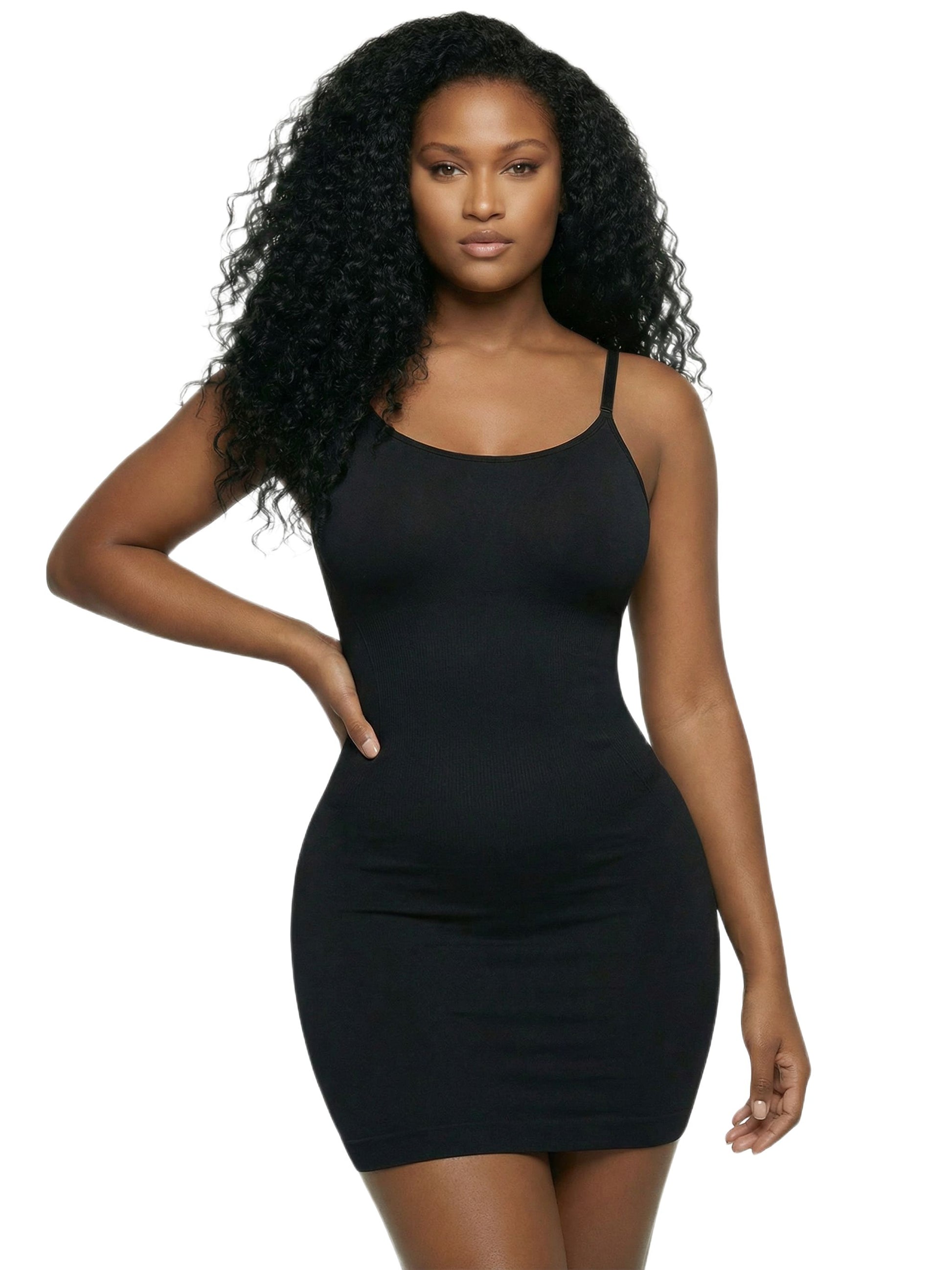 Shapies Shaping Dress in black, front view