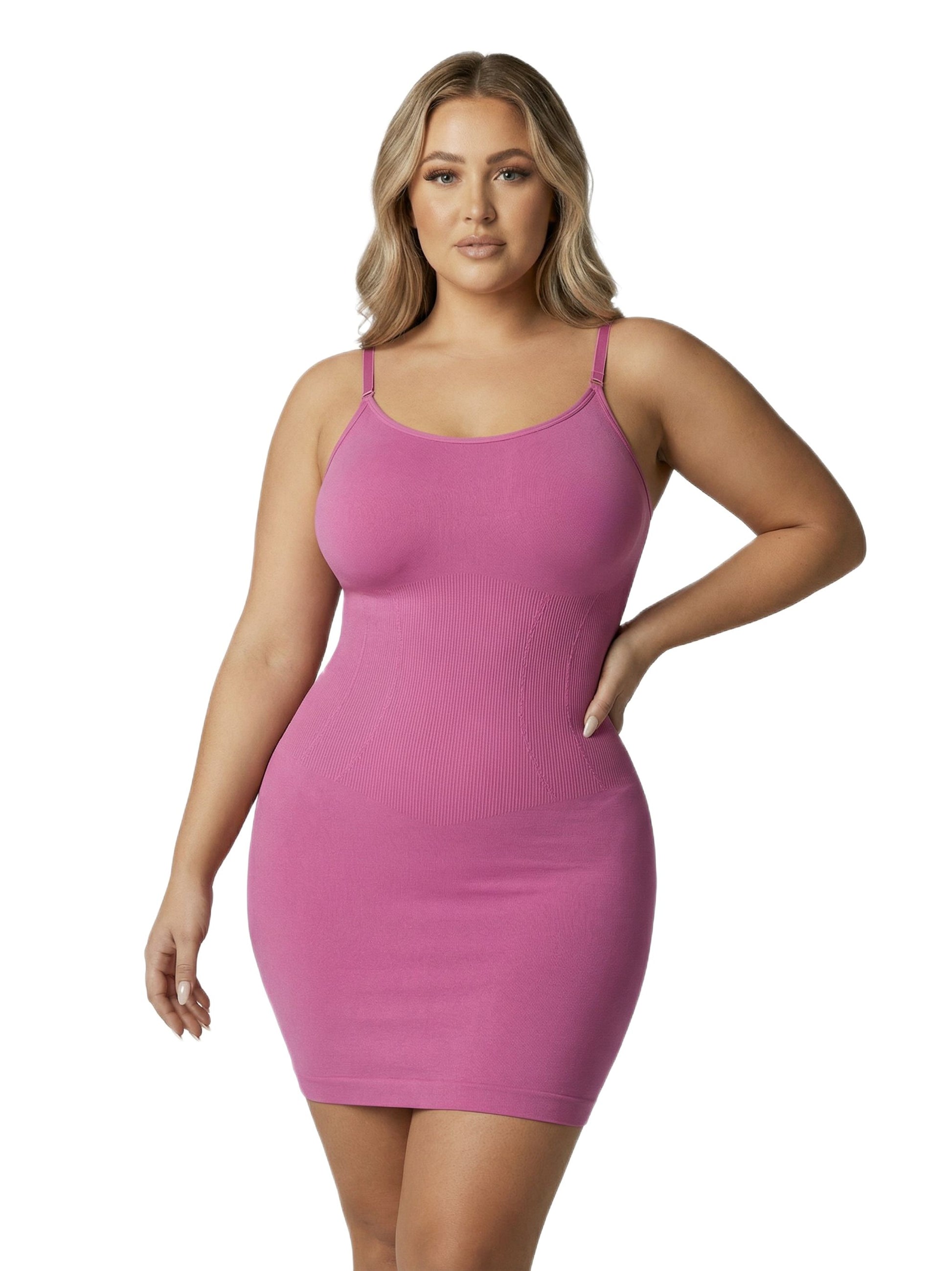 Shapies Shaping Dress in pink, front view