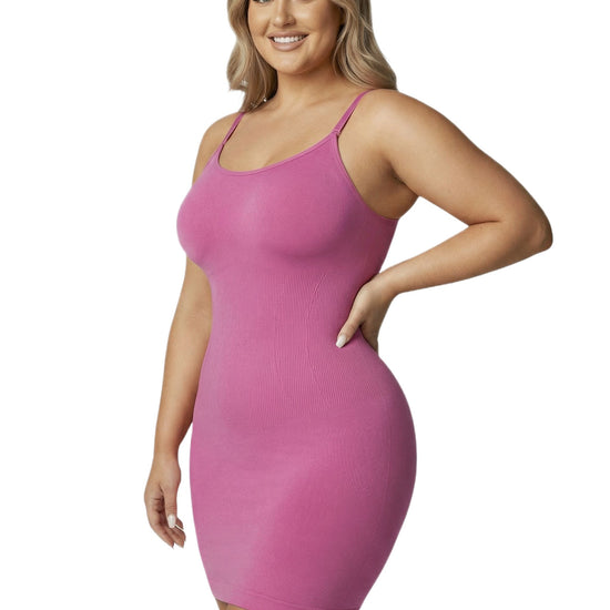 Shapies Shaping Dress in pink, three-quarter angle view