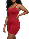 Shapies Shaping Dress in red, three-quarter angle view