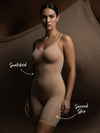 Shapies Mid-Thigh Bodysuit in nude, lifestyle photo